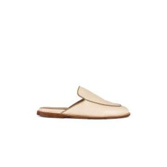 Kaanas Shoes - Kaanas Sardinia Snake Embossed Mule in Off White